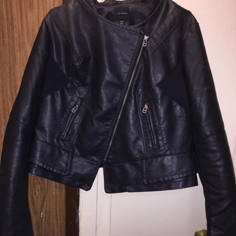 Leather motorcycle jacket plus size 18/20